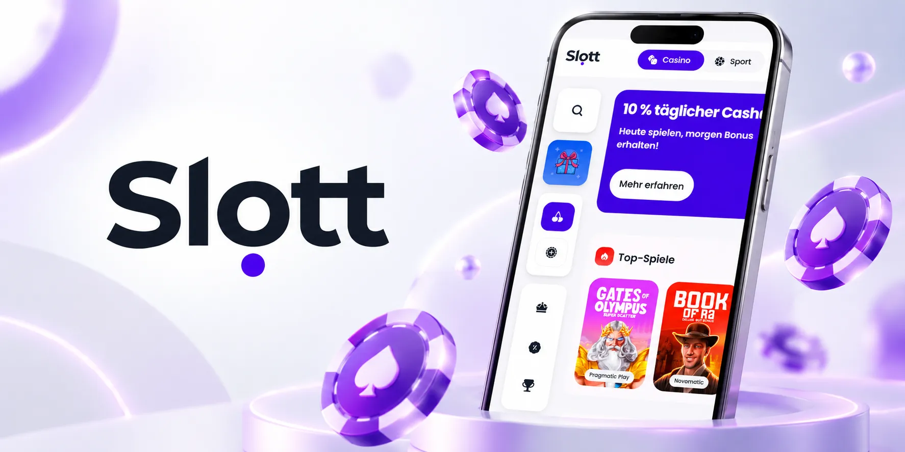 Capture d'écran de l'app Slott24 Casino